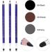 Eyebrow Pencil with Eyebrow Brush Black Brown Gray Double-ended Waterproof Eyebrow Pen Automatic Makeup Tool 19cm (Black) - Buy Online on GoSupps.com
