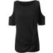 Women's Cold Shoulder Black Cotton Blouse Top - Stylish XX-Large Shirt - Buy Online on GoSupps.com