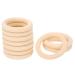 Natural Wooden Baby Teething Toys - 10 Smooth Teether Circles | Eco-Friendly Baby Accessories - Buy Online on GoSupps.com