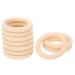 10 PCS Baby Teether Wooden Circles - Unfinished Teething Craft Pendants for Children (65mm/2.6in) - Safe & Natural - Buy Online on GoSupps.com