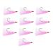 LAST CAST TACKLE Bucktail Teaser with 5/0 Hook - 10 Pack - 5 Colors to Choose from Pink / White