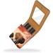Stylish Leather Lipstick Case Organizer with Mirror - Mini Lip Gloss Holder - African Grassland Elephant Design - Buy Online on GoSupps.com