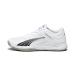 PUMA Unisex Accelerates The Turbo Indoor Sneaker 45 EU Puma White Puma Black Concrete Gray