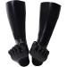 Unisex Knee High Latex Toe Socks | Calf High Costumes for Men & Women - Black Large - Buy Online on GoSupps.com