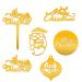 ALLY-MAGIC Christmas Cake Decorations 6Pcs Acrylic Merry Christmas Cake Toppers Santa Elk Christmas Tree Cupcake Toppers for Christmas Party Decorations Cake Supplies Y6-YKLSDZS