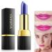 MEICOLY Blue Shimmer Lipstick Color Changing Lipstick  Labiales Magicos Lazy Magic Temperature Long Lasting Nutritious Lip Balm(Blue changed into Purple after wipe will change into Pink) Lips Moisturizer For Women  Blue