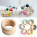 Maxtonser 5pcs 70mm Baby Wooden Teething Rings - Natural DIY Jewelry Crafts Necklace & Bracelet - Buy Online on GoSupps.com