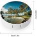 Portable Travel Contact Lens Case - Tropical Coconut Trees Beach Design | Perfect Contact Lens Storage Box - Buy Online on GoSupps.com