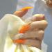 Sethexy Sparkle Long Ballerina False Nails - Shiny Bling Coffin Acrylic Press-On Nail Tips (24 pcs Orange) for Women & Girls - International Shipping - Buy Online on GoSupps.com