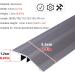 Buy Floor Transition Strip for Walkers - Gray Aluminum Reducer Ramp for Doorways - Non-Slip Edge Trim - 0.9 to 1.45m Long - Perfect for Easy Access - Buy Online on GoSupps.com