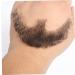 Halloween Moustache Beard Fake Mustache Face Beard for Adults Realistic Makeup Costume Lace Man Beards Brown - Buy Online on GoSupps.com