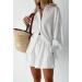 HAPCOPE Women's Oversized Long Puff Sleeve Blouse Shirt & Shorts Set - X-Large White - Buy Online on GoSupps.com