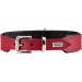 HUNTER BASIC dog collar coated split leather imitation leather simple robust weather-resistant 42 (SM) red 42 (SM) red