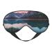 Lake and Sunset Print Unisex Sleeping Eye Mask Soft Comfortable Light-Blocking Eye Mask Black