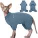 Hjyokuso sphynx cats clothing cat sweater breathable soft sweater for cats cat mantle warm catwear with four legs cat shirt for sphynx cornish rex devon rex Peterbald XS blue