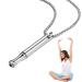 WOBBLO Conscious Breathing Anapana Breathing Meditation with Solid Chain Wearable to Reduce Stress for Men and Women Silver
