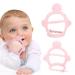 2 pieces of bite toys for babies cake stuff for babies silicone glove prevents finger -loving calming and pain -relieving glove for babies - pink x 2
