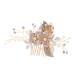 Beavorty Hair Comb Aesthetic Hair Accessories Rhinestone Tiara Headband Birthday Headpiece Bride Hair Accessory Wedding Headdresss Floral Hair Headpiece Metal Miss Alloy Flower Clip