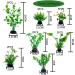 Lancare 16-Piece Artificial Aquarium Plants Decoration Set - Green Plastic Aquatic Plants for Aquariums - Buy Online on GoSupps.com