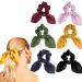 Lurrose 6pcs Bow Hair Ties Bunny Ears Elastic Solid Color Stylish Hair Band for Women