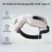 Fmlave Eye Massager with Heat and Cooling - Rechargeable, Bluetooth Music, Premium White - Relieve Migraines, Dry Eyes, Dark Circles - Improve Sleep - Great Gift for Men and Women - Buy Online on GoSupps.com