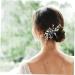 Ipetboom Crystal Headpiece Rhinestone Headpiece Pearl Hair Barrettes Flower Design Hair Comb Bride Headpieces for Wedding Artificial Pearl Hair Comb Bridal Barrette Simple Miss Accessories - Buy Online on GoSupps.com