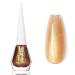 Gold Nail Polish - Shimmer Pearl Nail Polish - Light Gold Glitter Nail Polish - High Glossy Shine Long Lasting Nail Varnish - Air Dry No Need UV DIY Manicure Nail Art