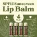 Earth's Daughter SPF 15 Lip Balm 4-Pack - Vanilla Bean Flavor with Organic Ingredients and Vitamin E - Paraben and Gluten Free - Buy Online on GoSupps.com