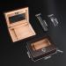 Cigar Humidor Case with Hygrometer Humidifier Handmade Cedar Wood Cigar Box Glass-Top Portable Travel Cigar Case Hold 20-30 Cigars for Men - Buy Online on GoSupps.com