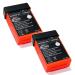 2 Pack 6V 1500mAh BA225030 Ni-Mh Rechargeable Battery for HBC Radiomatic for Crane Remote Control Pump Truck Battery