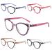 5 Pack Reading Glasses Blue Light Blocking for Women Fashion Ladies Computer Readers with Spring Hings Anti Glare/Eyestrain Eyeglasses 2.0 5 Pack Mix 2.0 x