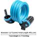 4ft Coiled Bike Cable Lock with Mounting Bracket - Resettable Combination, 1/2 Inch Diameter (Blue) - Buy Online on GoSupps.com