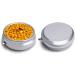 Round Pill Box - Yellow Rubber Ducky with Sunglasses | 3 Compartment Portable Pill Organizer - Decorative Metal Pocket Case - Buy Online on GoSupps.com