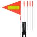 DSLSQD Reflecting bicycle flag bicycle pimp children bicycle safety flag with 5 rod adjustable bicycle flag waterproof safety pennant for free bike accessories to bike flag children