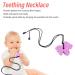 Purple Pendant Chewy Teether 5pcs Set - Sensory Chew Necklace for Swelling Relief, Skin Friendly and Finger-Sucking Prevention - Ideal for Daily Use - Buy Online on GoSupps.com