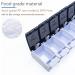 MOLN HYMY Weekly Pill Box Organizer - 7 Day AM PM Pill Case - Large Medicine Containers for Medication, Vitamins, Supplements - White+Black - Buy Online on GoSupps.com