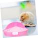 CIYODO Box Rabbit Toilet Pet Training Corner Hedgehog Potty Tub Tray for Bathtub Bunny Potty Plastic 33X29.5X14CM Pink - Buy Online on GoSupps.com