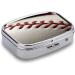 Baseball Lace Pill Box - 2 Compartment Metal Pill Organizer for Pocket & Purse | Decorative & Portable Medicine Case - Buy Online on GoSupps.com