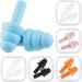 6 Pairs Kids Adults Ear Plugs Swimming Noise Cancelling Reusable Earplugs for Sleeping and Swimming 6 Assorted Colors(Classic Colors)