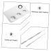 3pcs Nail Art Palette Set - Manicure Tools with Spatula | Metal Nail Polish Trays for Professional Nail Painting - Buy Online on GoSupps.com