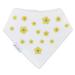 Dotty Fish Baby Bandana Bibs. Drool Bibs. Super Absorbent Teething Bibs for Girls Boys Unisex. Organic Cotton Bibs. One Size Yellow Flowers