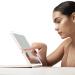 LED Travel Handheld Vanity Mirror, Pose by Vanity Planet - 3 LED Colors for Consistent Lighting with Dimmable Ring Light - Built-in Touch Sensors with Rechargeable Micro-USB - Blush Pink