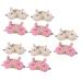 FOMIYES 10 Pcs Sherpa Fleece Eye Mask Eye Patch for Kids Travel Sleep Masks Eye Patch for Adults Masks for Plush Blindfold Eyeshade Kids Sleeping Mask Child Plush Fabrics Animal Airplane