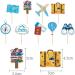 27 Pieces Travel Themed Cupcake Toppers Plane Card Let the Adventures Begin Cake Toppers for Travel Birthday Retirement Career Change Baby Shower Party Supplies - Buy Online on GoSupps.com