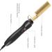 Gold Plated Heated Styling Comb - Electric Hot Straightening & Curling Iron for Natural Black Hair & Wigs - Buy Online on GoSupps.com
