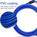 Dongker Hofleine 3m Dog Tie-Out Leash - Heavy Duty 360 Rotating Buckle for Small/Medium Dogs Up to 130 lbs - Durable Blue Courtyard Chain Linen - Buy Online on GoSupps.com