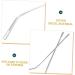 Universal Glasses Replacement Bars - Housoutil Spare Sunglasses Arms | Halloween Night Light Accessories | Durable Metal Frame - 12.5x0.5x0.3cm Silver - Buy Online on GoSupps.com