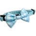 Flossie and Floof Oxford Oasis Design Dog Bow Tie - Velcro Attachment for Collar or Harness - Buy Online on GoSupps.com
