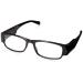 Foster Grant Men's LightSpecs Lloyd Reading Glasses with Lights Rectangular Black/Transparent 59 mm + 1.75