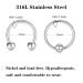 JIESIBAO 16G Cartilage & Septum Piercing Kit | 14G Needles, Disposable Clamps & Horseshoes | DIY Ear & Septum Piercing Tool - Buy Online on GoSupps.com